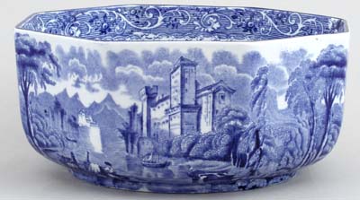 Bowl octagonal c1920s or 30s